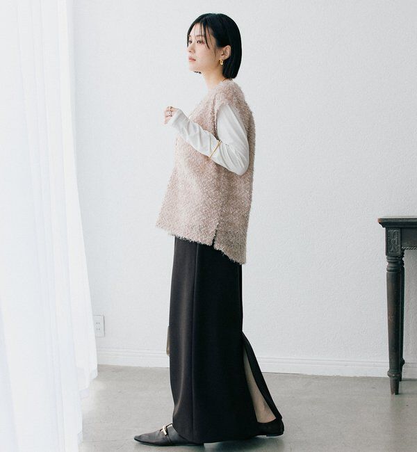  「予約【新色追加/着映え】フェザーチュールベスト」|ベスト・ジレ|