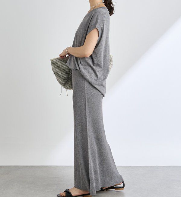  「【ひんやりタッチ/セットアップ対応可】レーヨン混ナローフレアスカート」|スカート|