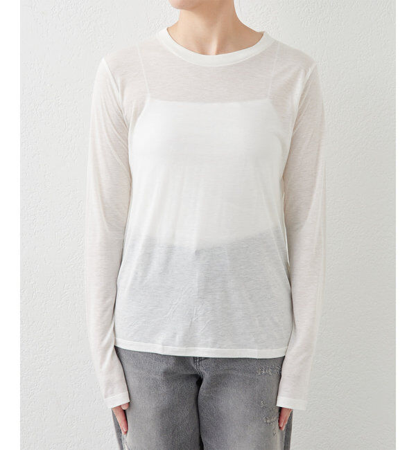  「【BASERANGE】シアーロングスリーブTee」|Tシャツ・カットソー|