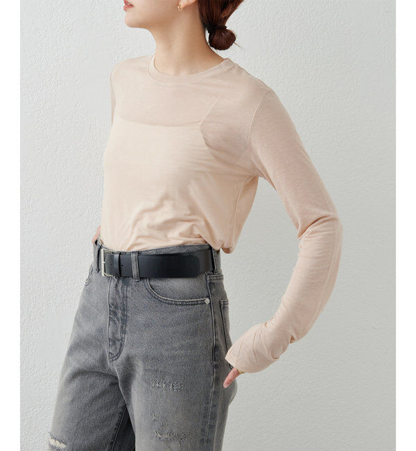  「【BASERANGE】シアーロングスリーブTee」|Tシャツ・カットソー|