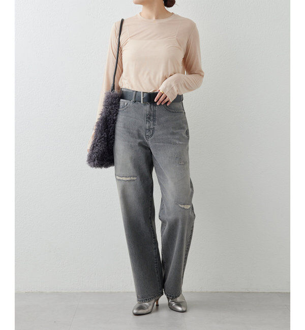  「【BASERANGE】シアーロングスリーブTee」|Tシャツ・カットソー|