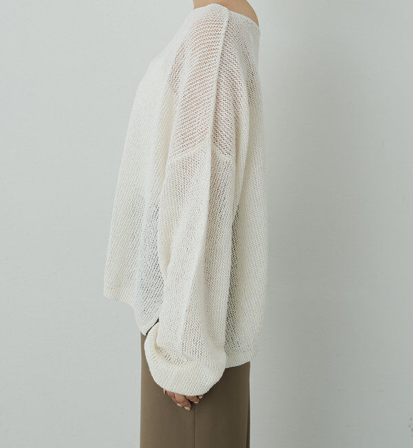  「リネンメッシュプルオーバー」|ニット・セーター|