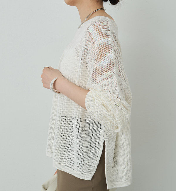 「リネンメッシュプルオーバー」|ニット・セーター|