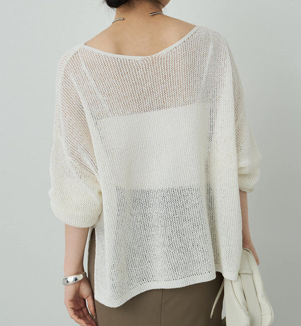  「リネンメッシュプルオーバー」|ニット・セーター|