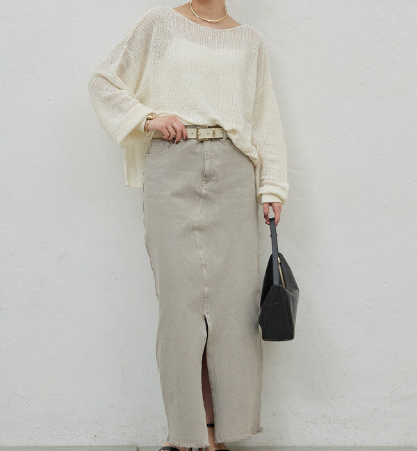  「リネンメッシュプルオーバー」|ニット・セーター|