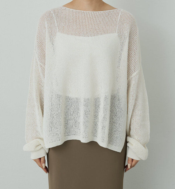  「リネンメッシュプルオーバー」|ニット・セーター|