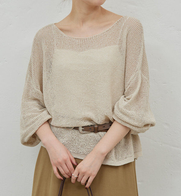 「リネンメッシュプルオーバー」|ニット・セーター|