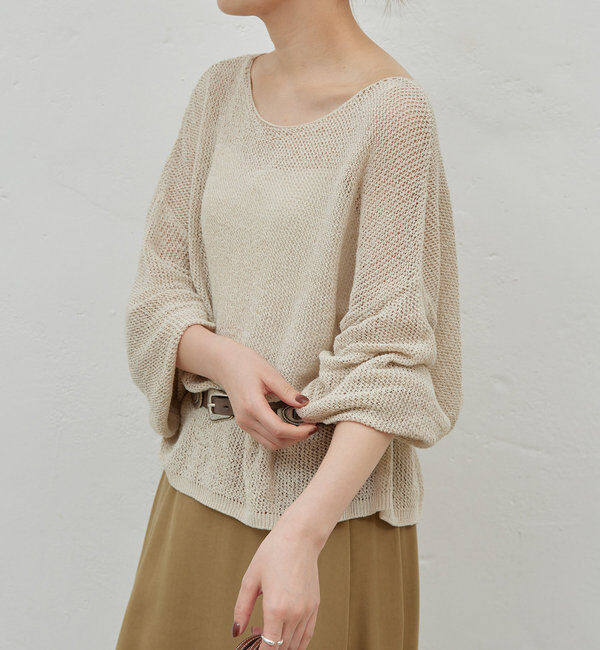  「リネンメッシュプルオーバー」|ニット・セーター|