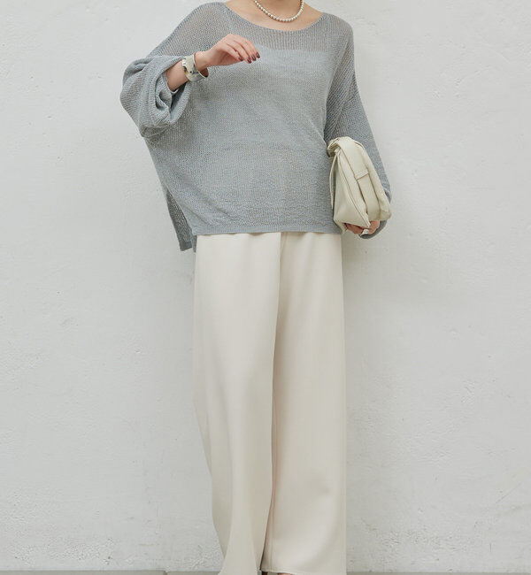  「リネンメッシュプルオーバー」|ニット・セーター|