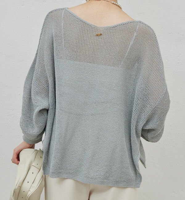  「リネンメッシュプルオーバー」|ニット・セーター|