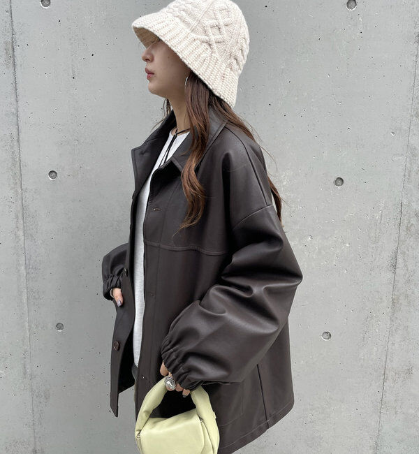  「[mline]フェイクレザーポケットジャケット」|その他|