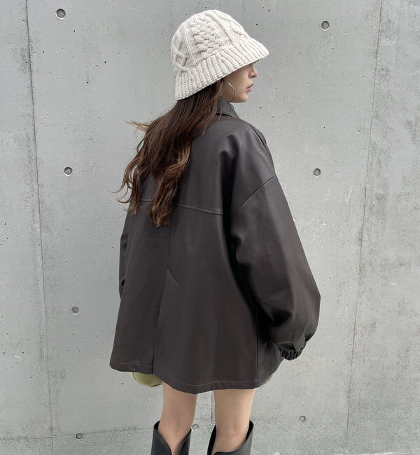  「[mline]フェイクレザーポケットジャケット」|その他|