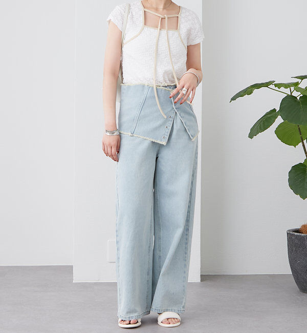  「配色チョーカーカットソー」|Tシャツ・カットソー|