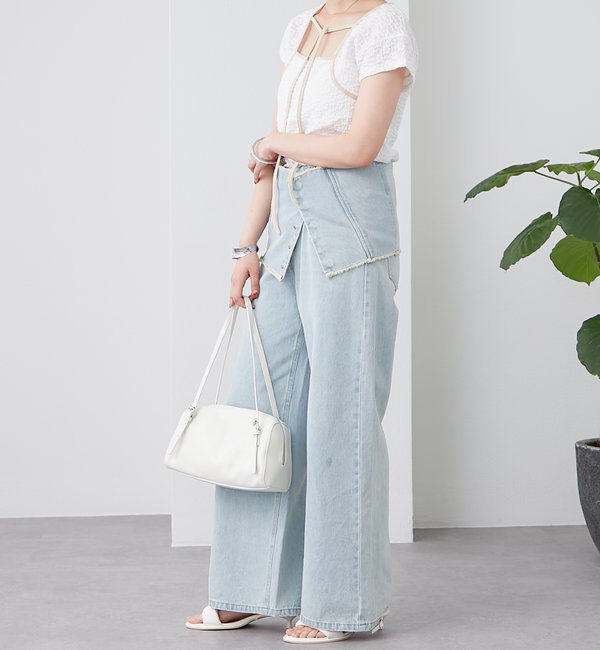  「配色チョーカーカットソー」|Tシャツ・カットソー|