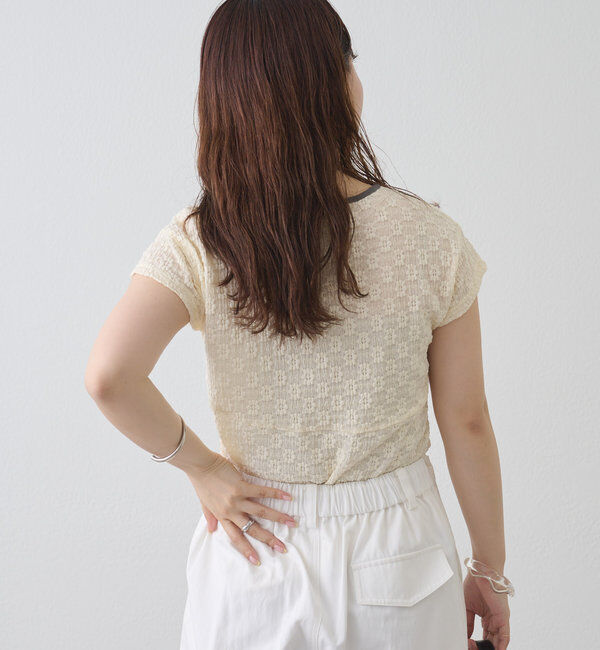  「配色チョーカーカットソー」|Tシャツ・カットソー|