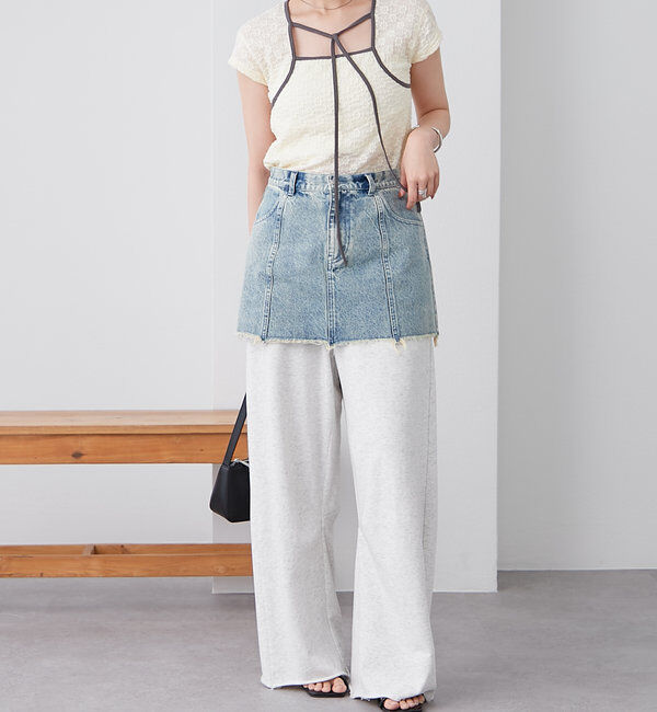  「配色チョーカーカットソー」|Tシャツ・カットソー|