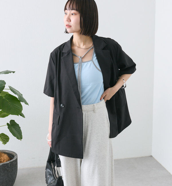  「配色チョーカーカットソー」|Tシャツ・カットソー|