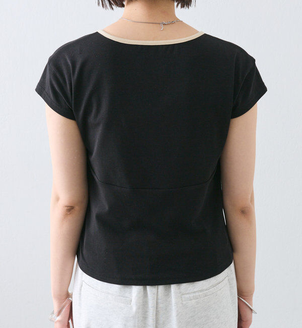  「配色チョーカーカットソー」|Tシャツ・カットソー|