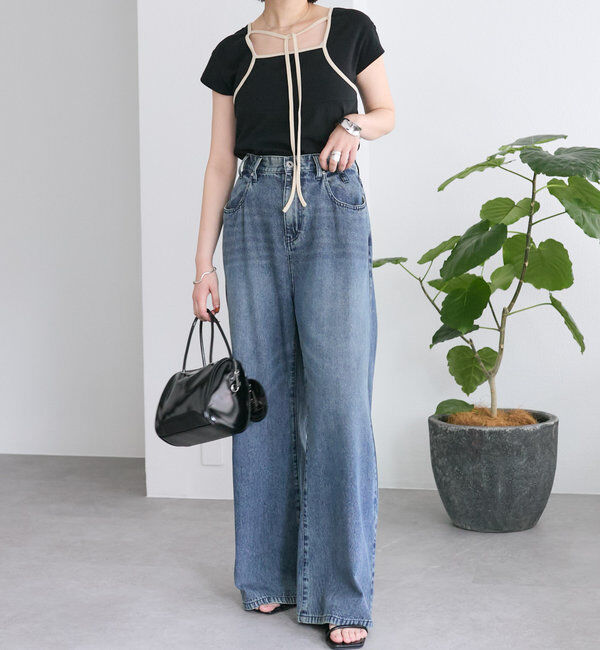  「配色チョーカーカットソー」|Tシャツ・カットソー|