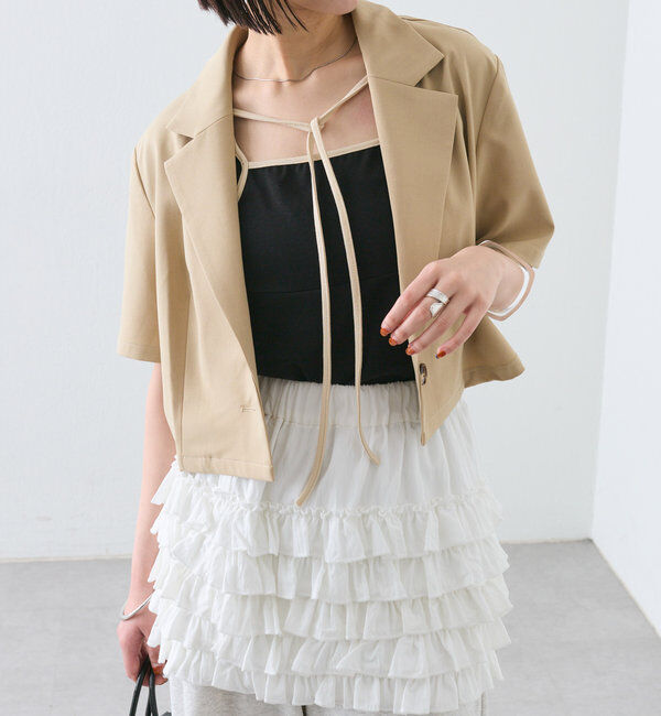  「配色チョーカーカットソー」|Tシャツ・カットソー|