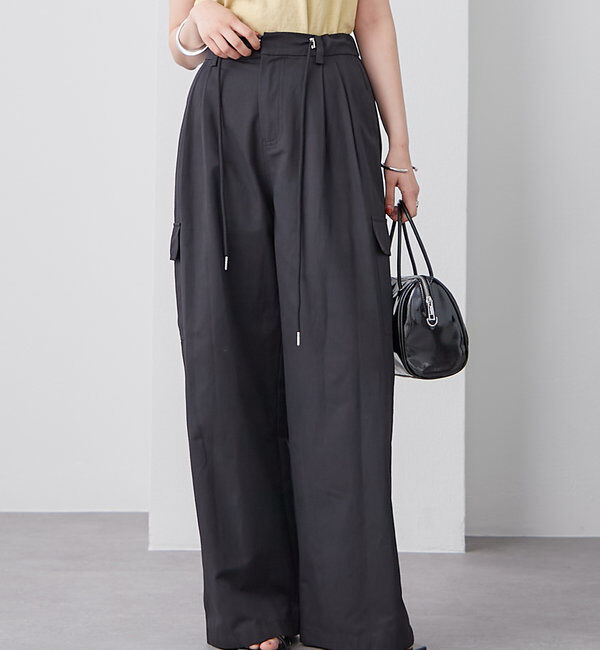  「ドロストカーゴパンツ」|チノ|ブラック