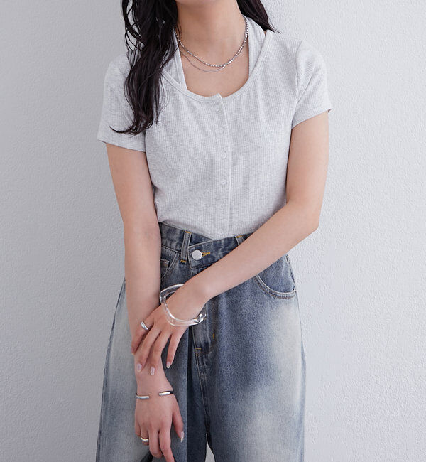  「ホルターレイヤードフレンチ」|Tシャツ・カットソー|