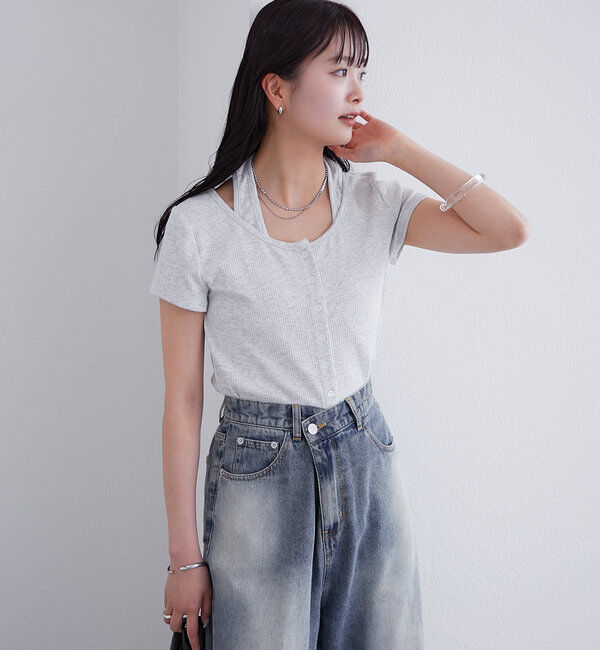  「ホルターレイヤードフレンチ」|Tシャツ・カットソー|