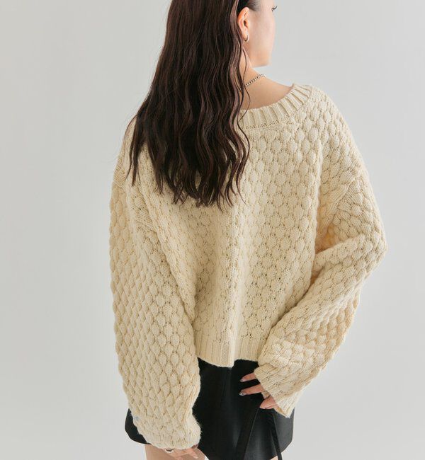  「ポコポコニットカーディガン」|カーディガン|