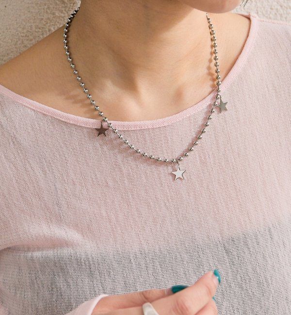  「スターモチーフボールチェーンネックレス」|リング|シルバー