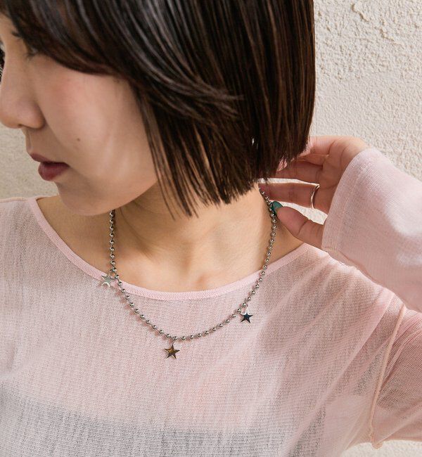  「スターモチーフボールチェーンネックレス」|リング|