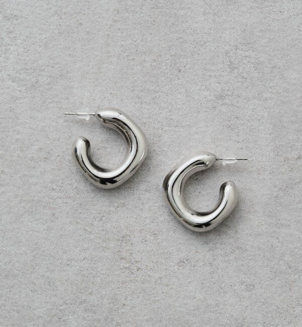  「【GALENA/ガレナ】ボリュームスクエアピアス」|リング|シルバー