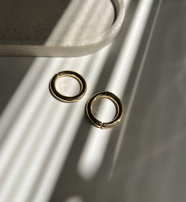  「【イヤリング/イヤーカフ】〈GOLDY〉フープワンタッチイヤリング」|リング|