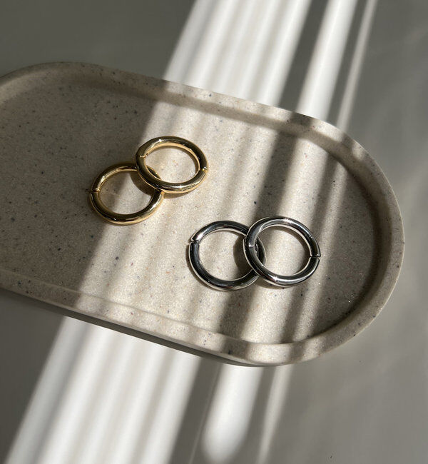  「【イヤリング/イヤーカフ】〈GOLDY〉フープワンタッチイヤリング」|リング|