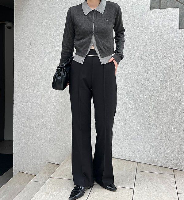  「【低身長サイズあり】ピンタックフレアパンツ」|チノ|