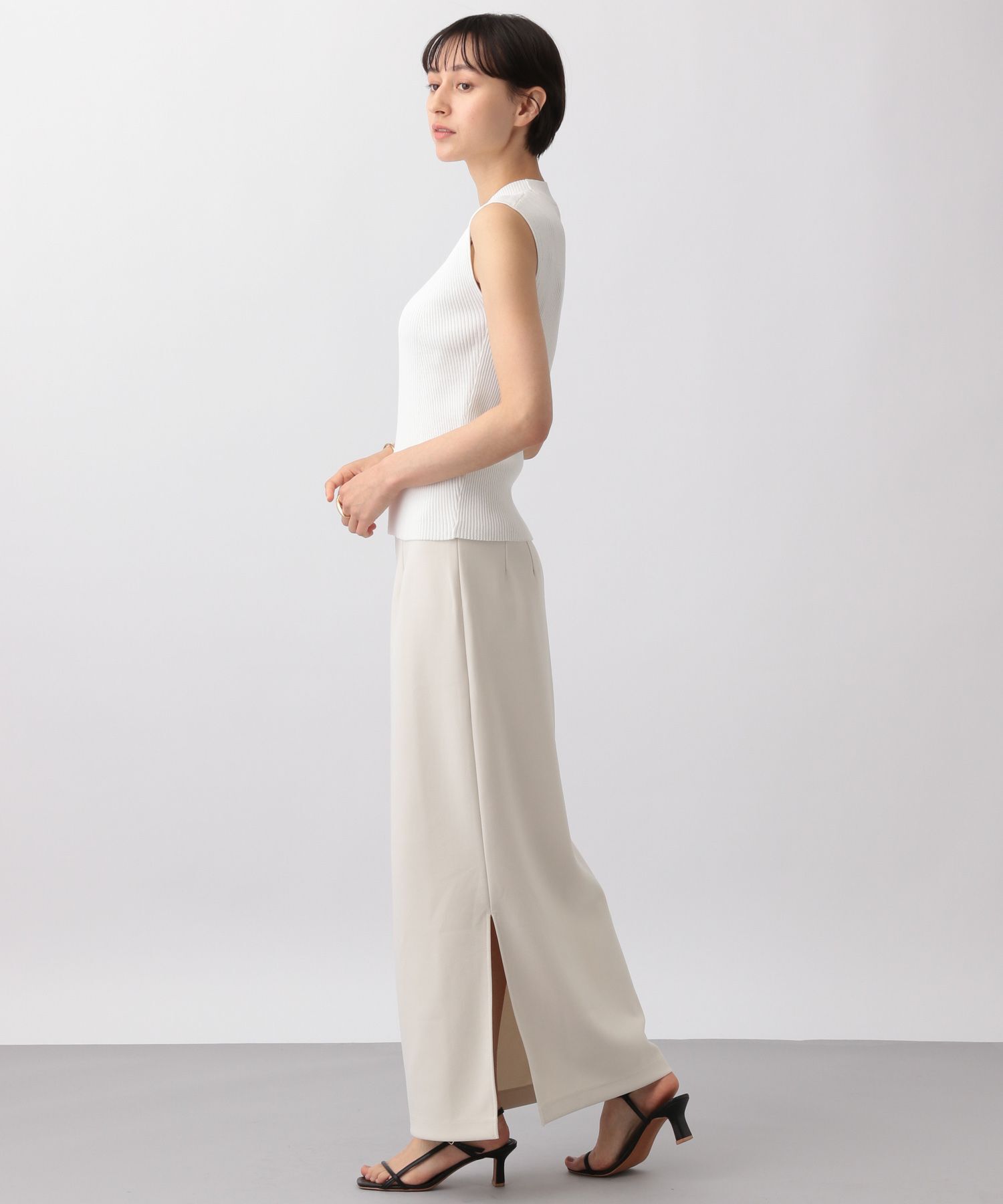 A part by 「ハイネックリブノースリーブプルオーバー」|ニット・セーター|