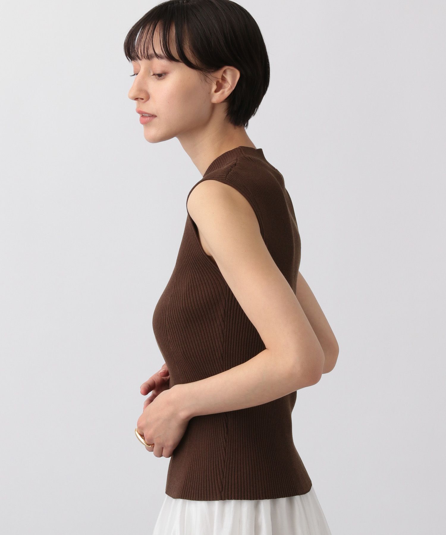 A part by 「ハイネックリブノースリーブプルオーバー」|ニット・セーター|