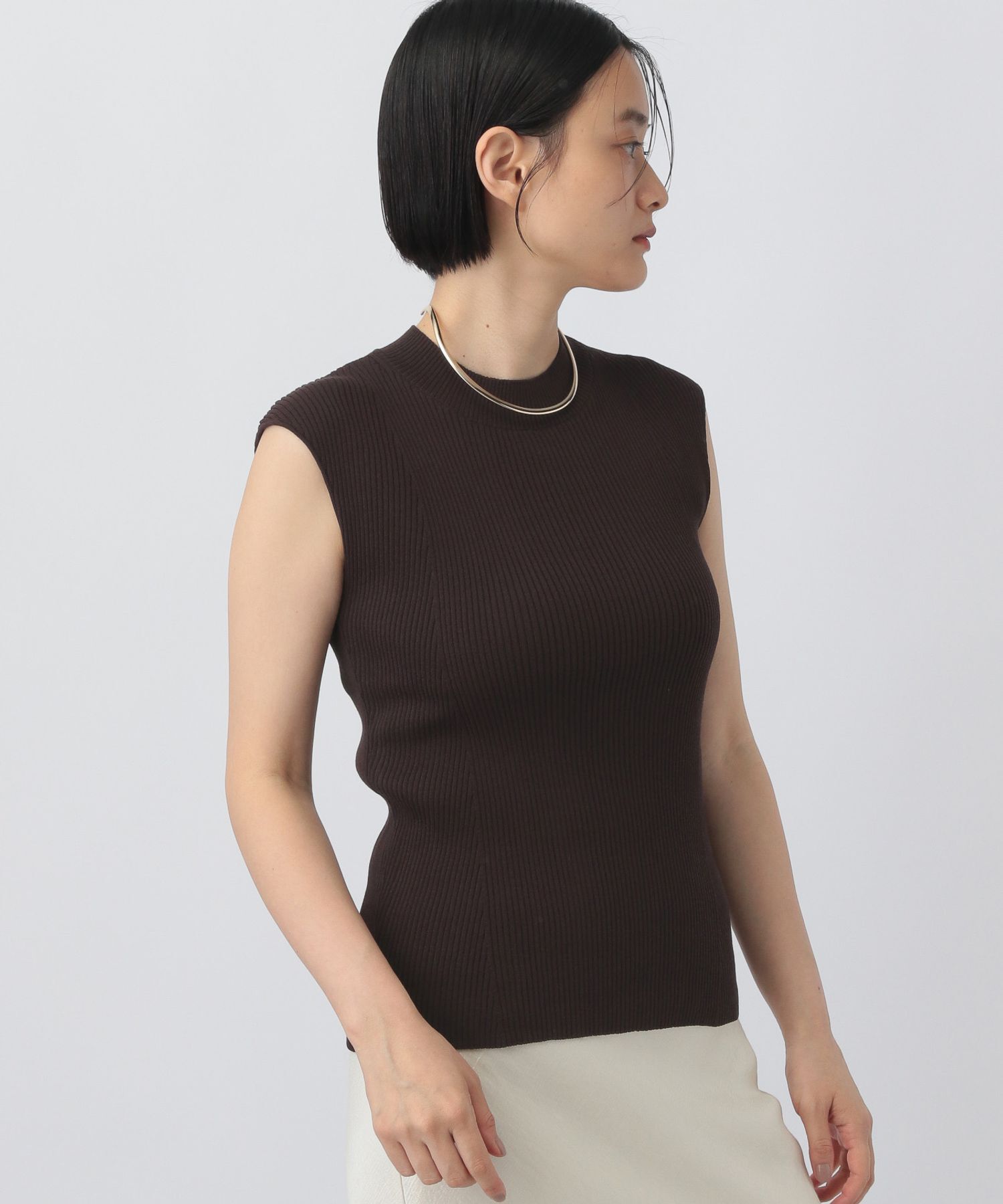 A part by 「ハイネックリブノースリーブプルオーバー」|ニット・セーター|