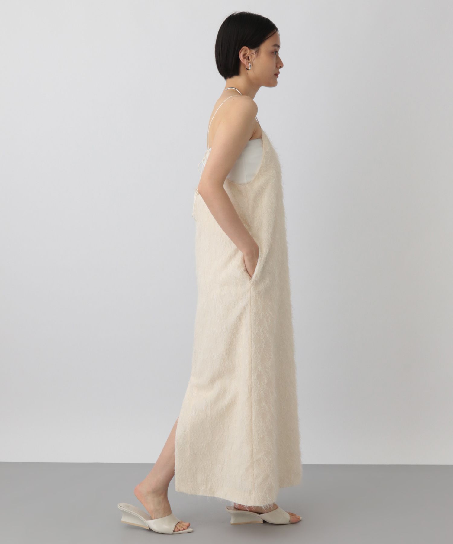 A part by 「ラメフェザーキャミワンピース」|ワンピース|