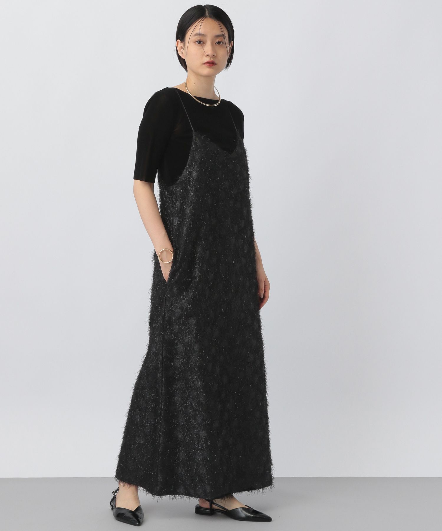 A part by 「ラメフェザーキャミワンピース」|ワンピース|