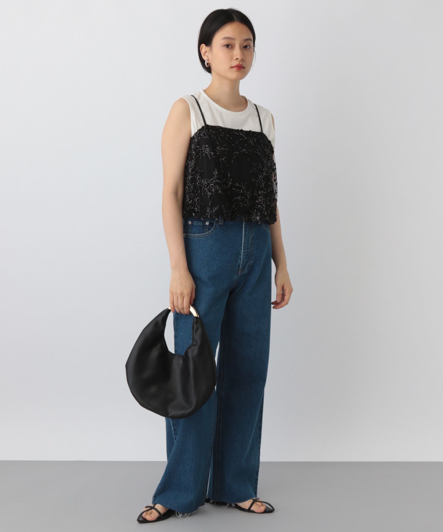 A part by 「スパンコールシシュウキャミソール」|シャツ・ブラウス|