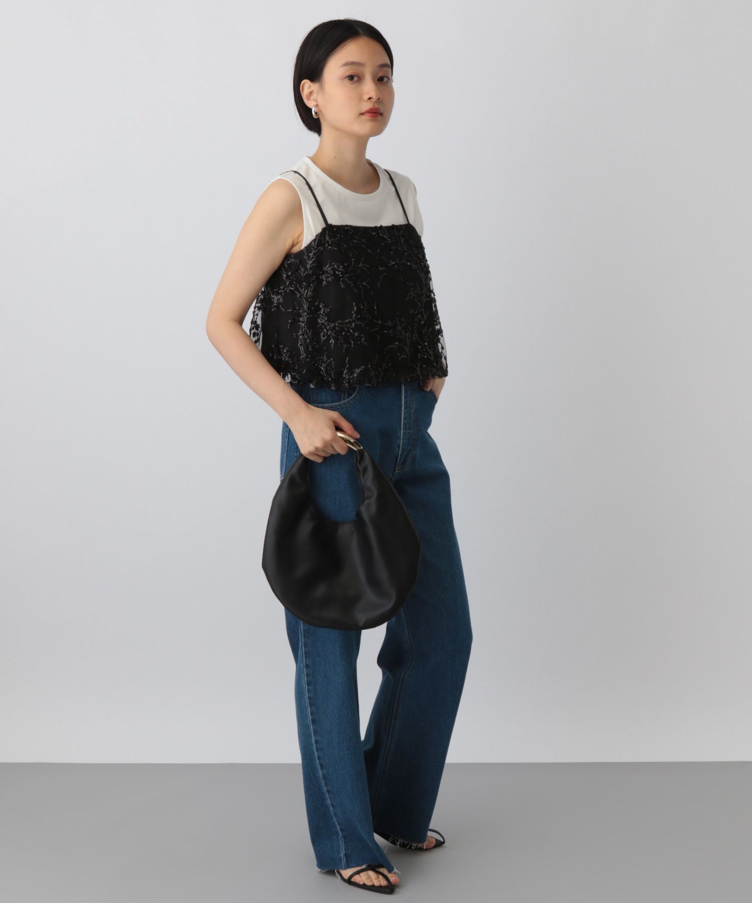 A part by 「スパンコールシシュウキャミソール」|シャツ・ブラウス|