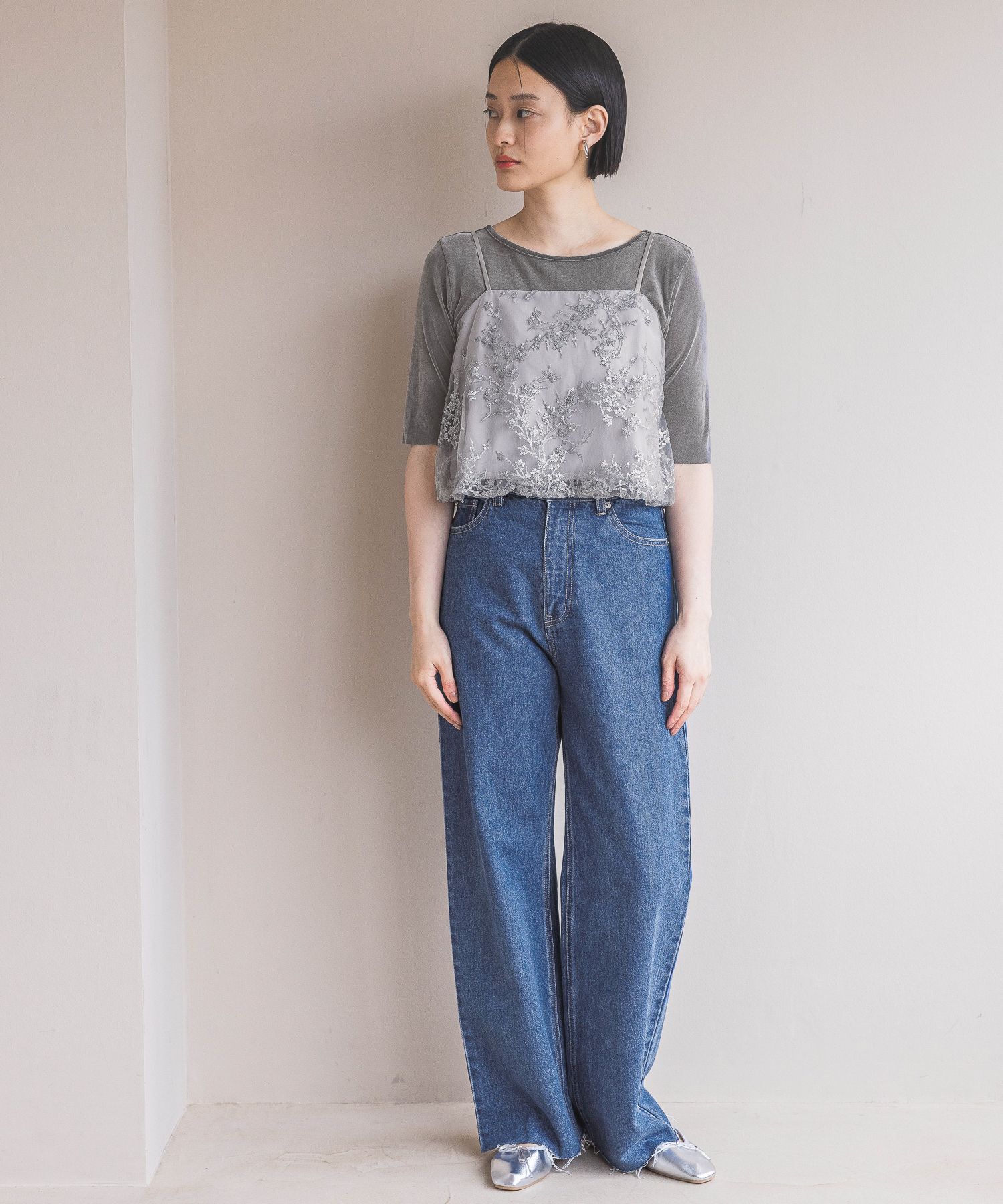 A part by 「スパンコールシシュウキャミソール」|シャツ・ブラウス|