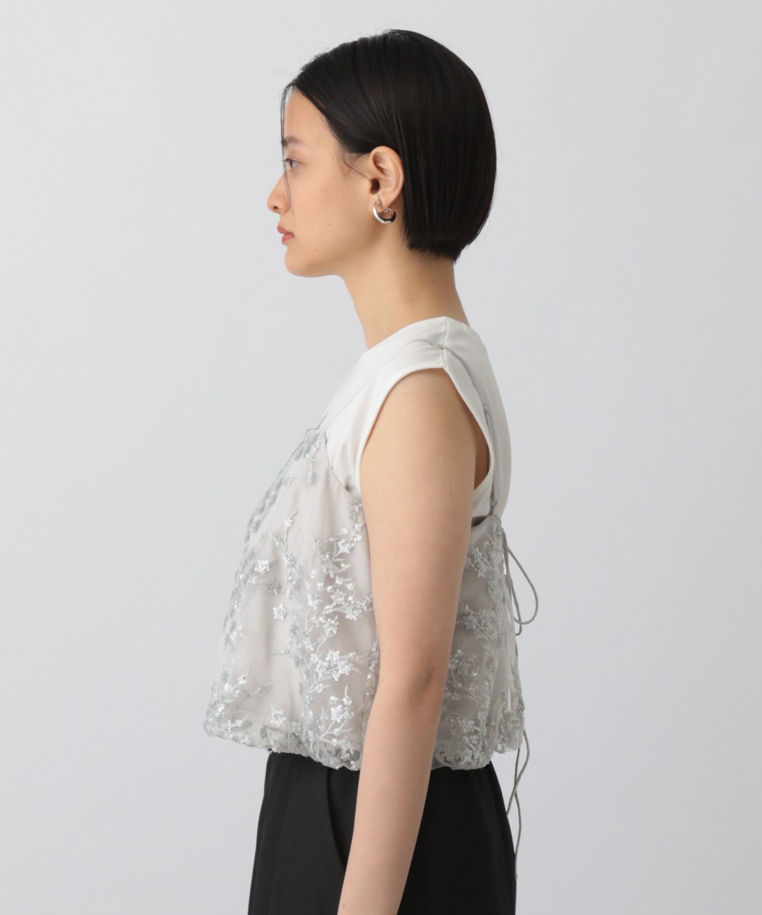 A part by 「スパンコールシシュウキャミソール」|シャツ・ブラウス|