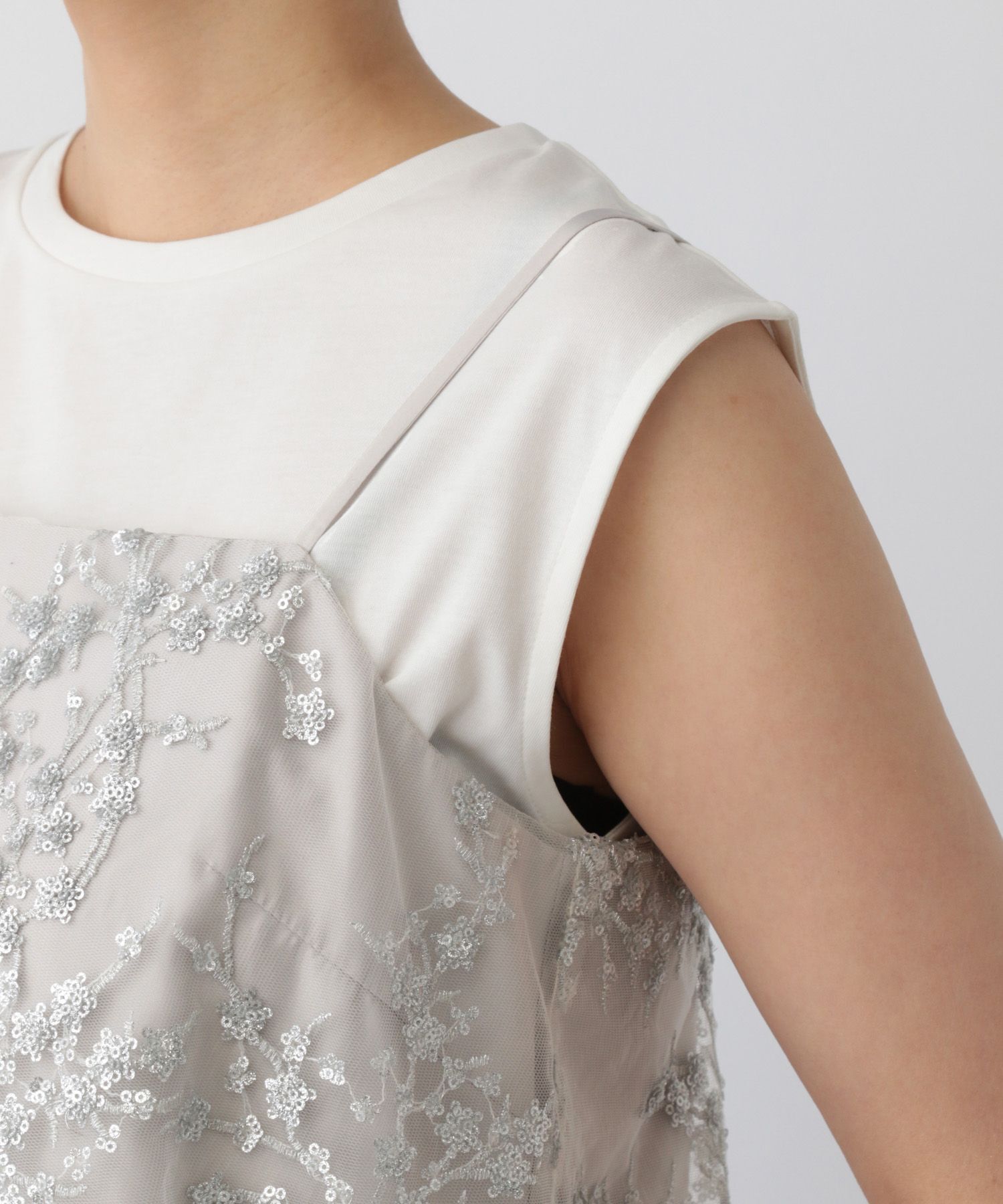 A part by 「スパンコールシシュウキャミソール」|シャツ・ブラウス|