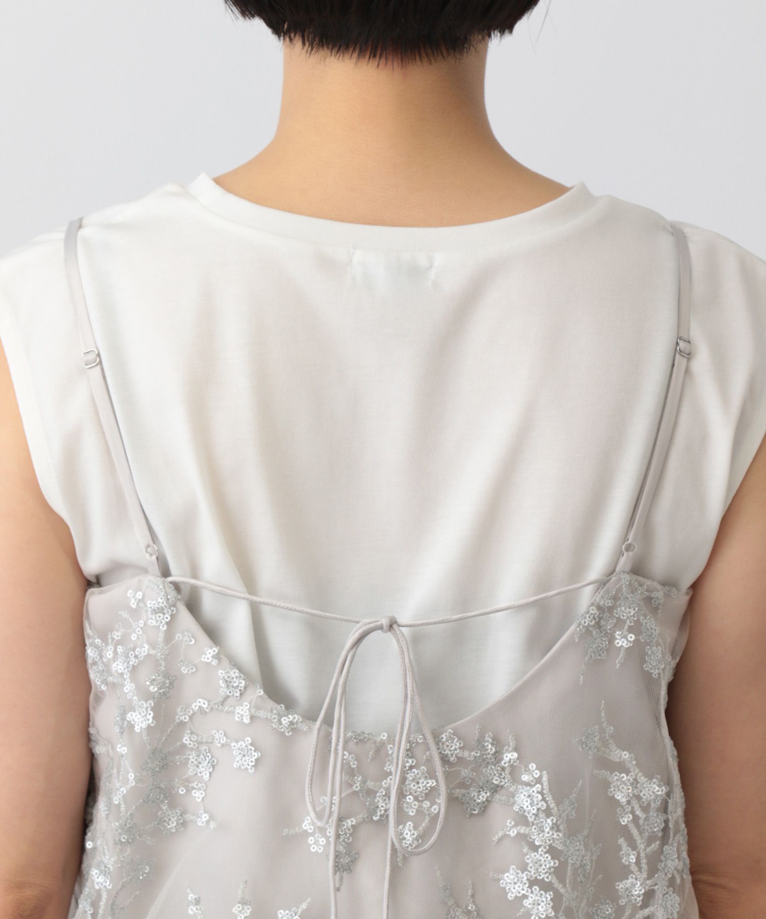 A part by 「スパンコールシシュウキャミソール」|シャツ・ブラウス|