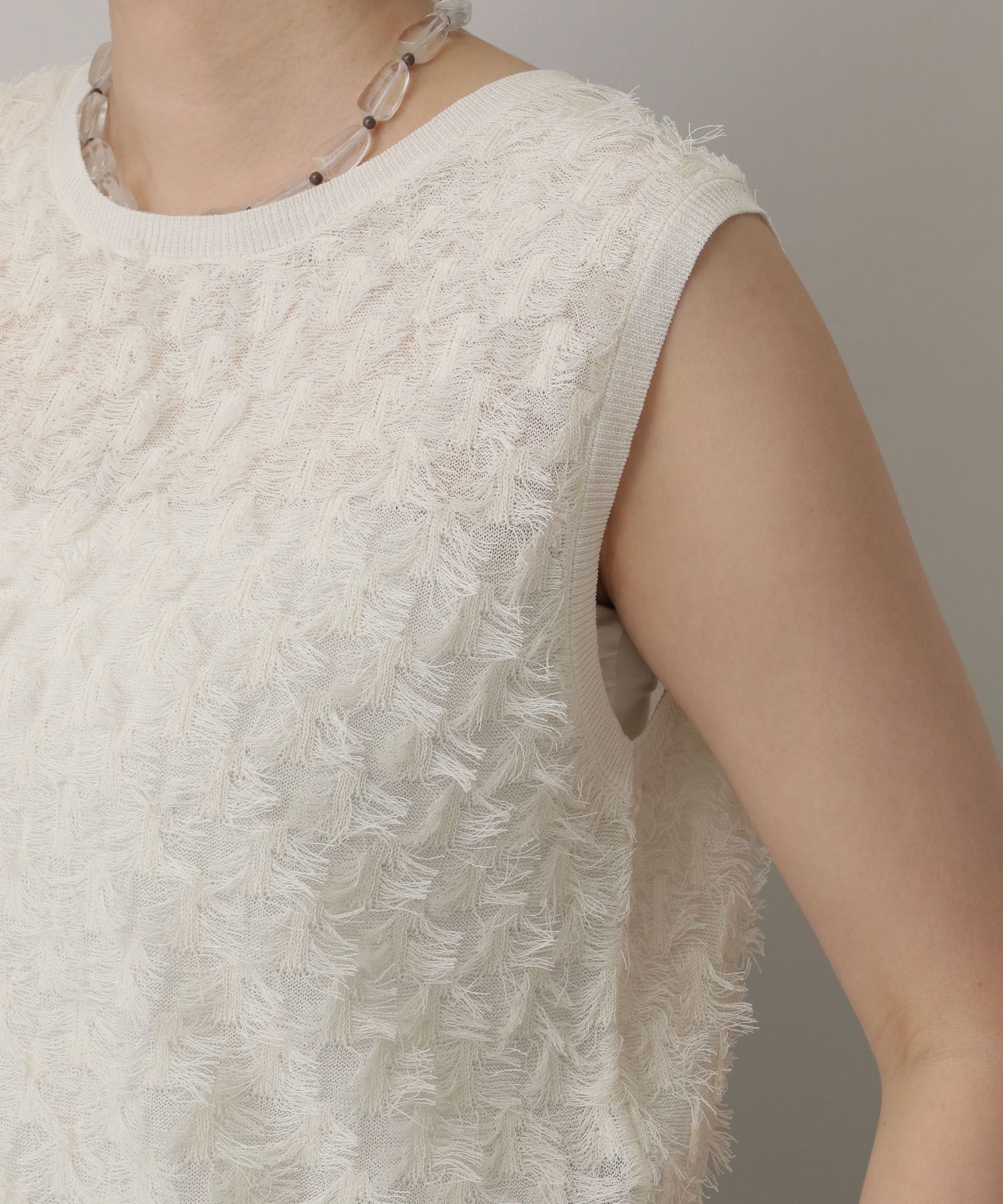 A part by 「フリンジニットノースリーブ」|ニット・セーター|