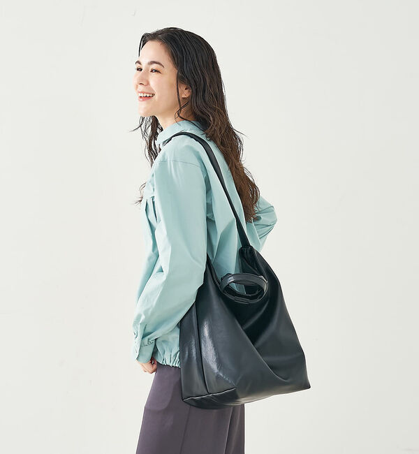 collex「2WAY底マチワイド レザーライクワンショルダーバッグ」|ショルダー・メッセンジャー|