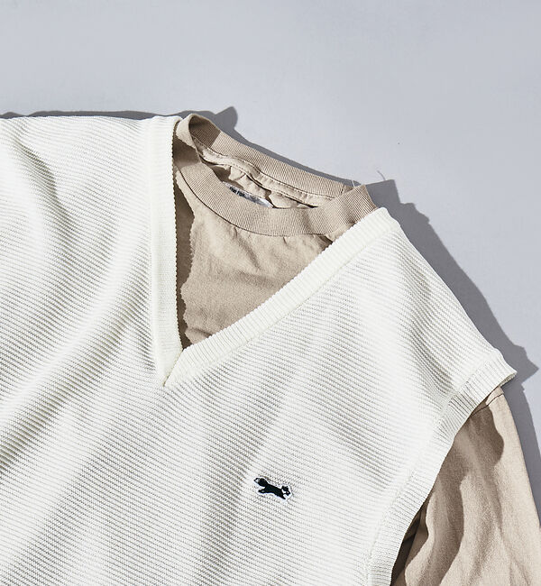 ABAHOUSE「【PENNEY'S / ペニーズ】THE FOX Vネック ニット ベスト」|ベスト・ジレ|