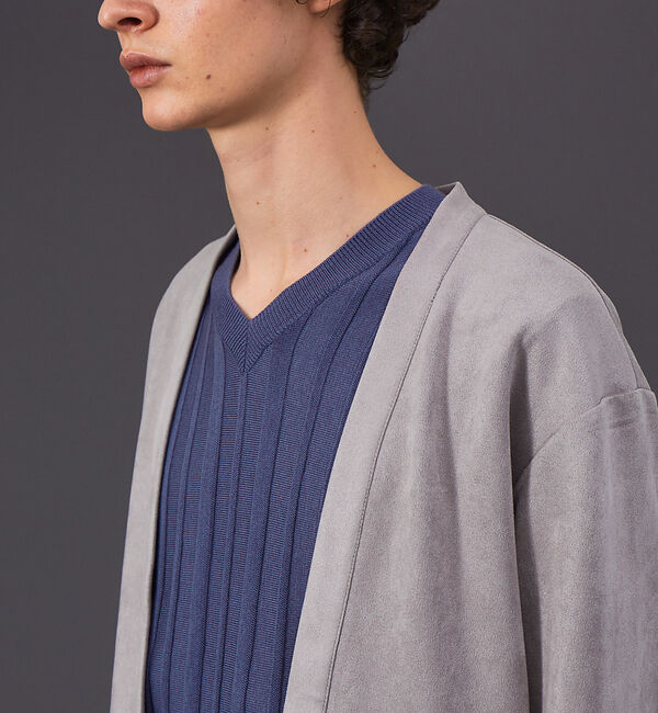 ABAHOUSE「【アンサンブル対応】ネオスエード ボタンレス カーディガン」|カーディガン|