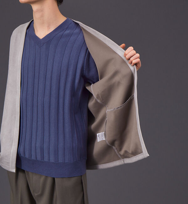 ABAHOUSE「【アンサンブル対応】ネオスエード ボタンレス カーディガン」|カーディガン|